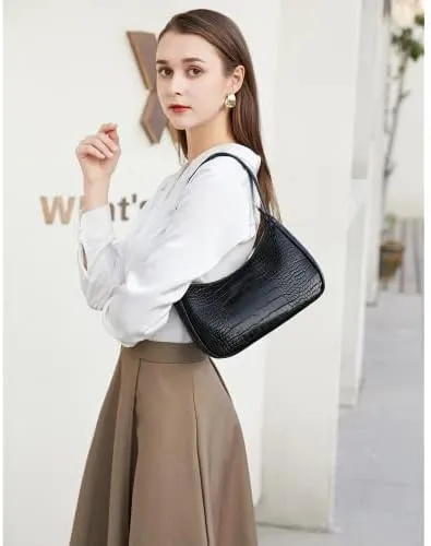 Shoulder Bags for Women, Cute Hobo Tote Handbag Mini Clutch Purse with Zipper Closure