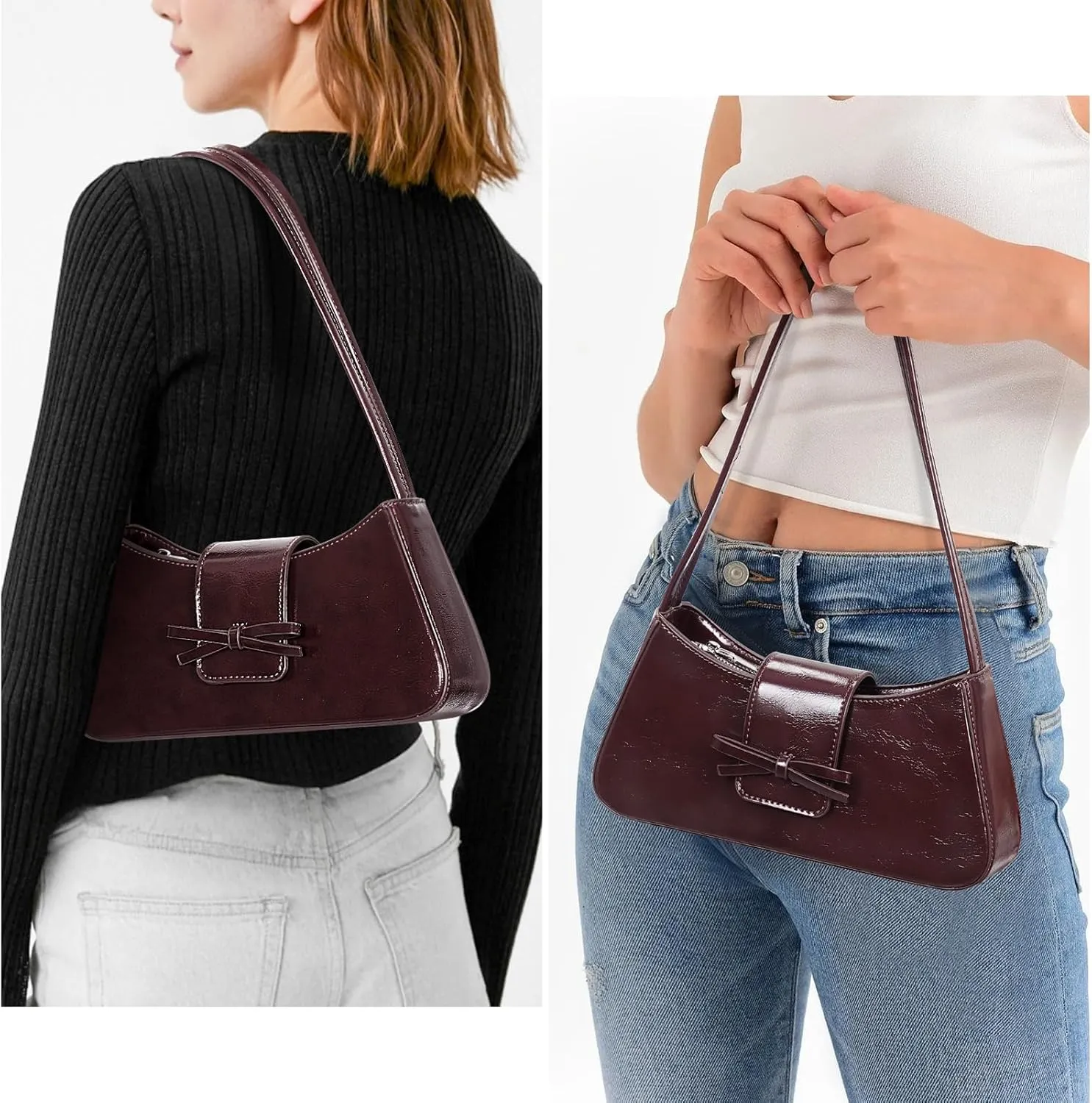 Shoulder Bags for Women Purses and Handbags Coquette Bow Purse Y2k Bag Small Shoulder Bag Mini Clutch Hobo Handbag