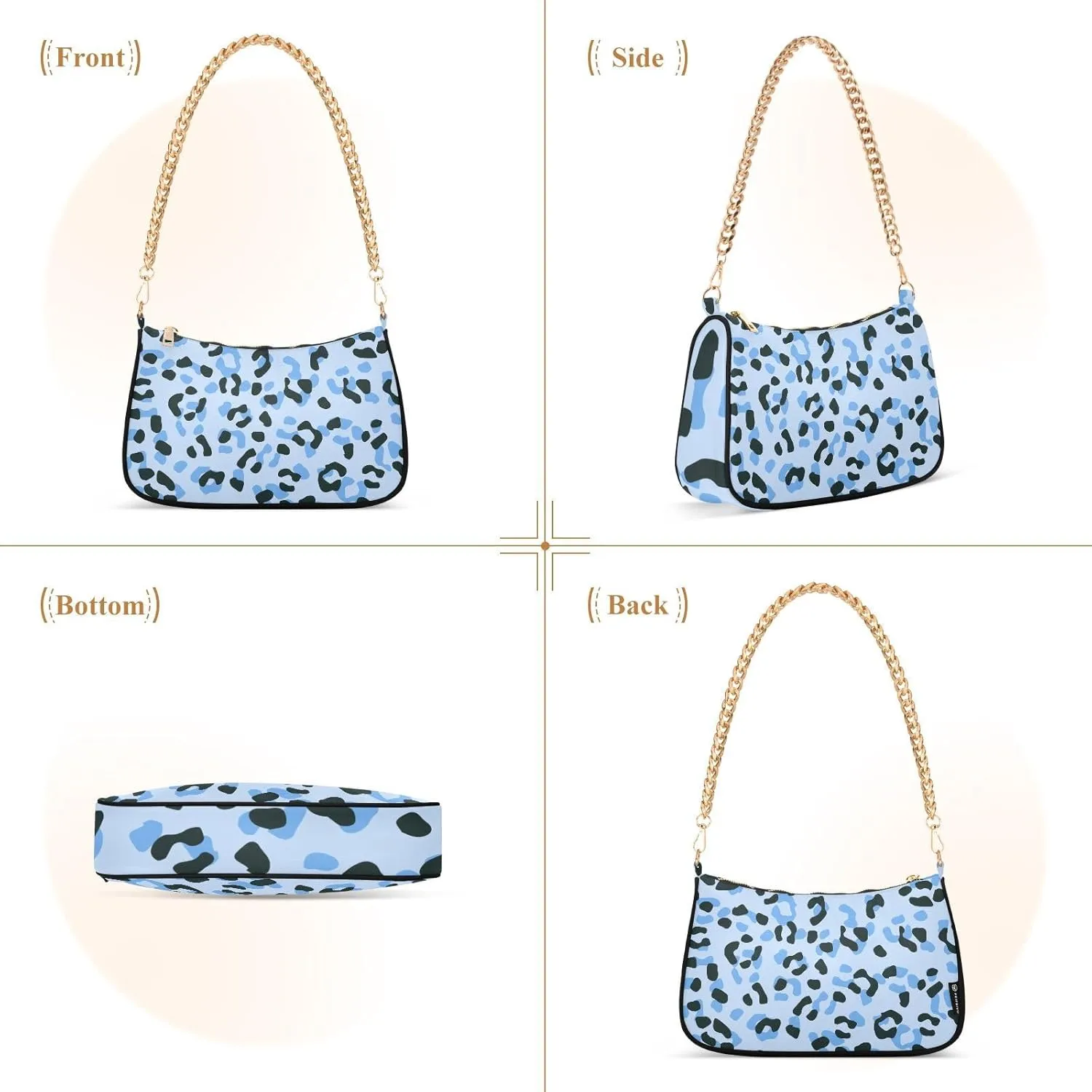 Shoulder Bags for Women Small Clutch Purse with Zipper Closure can Hold a Cell Phone, Lipstick Multicolor 1