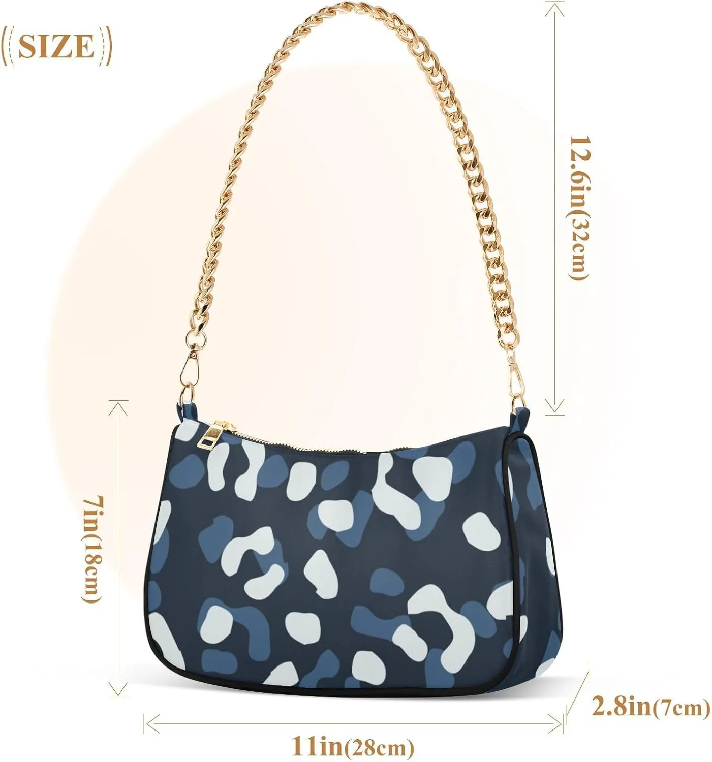 Shoulder Bags for Women Small Clutch Purse with Zipper Closure can Hold a Cell Phone, Lipstick Multicolor 1