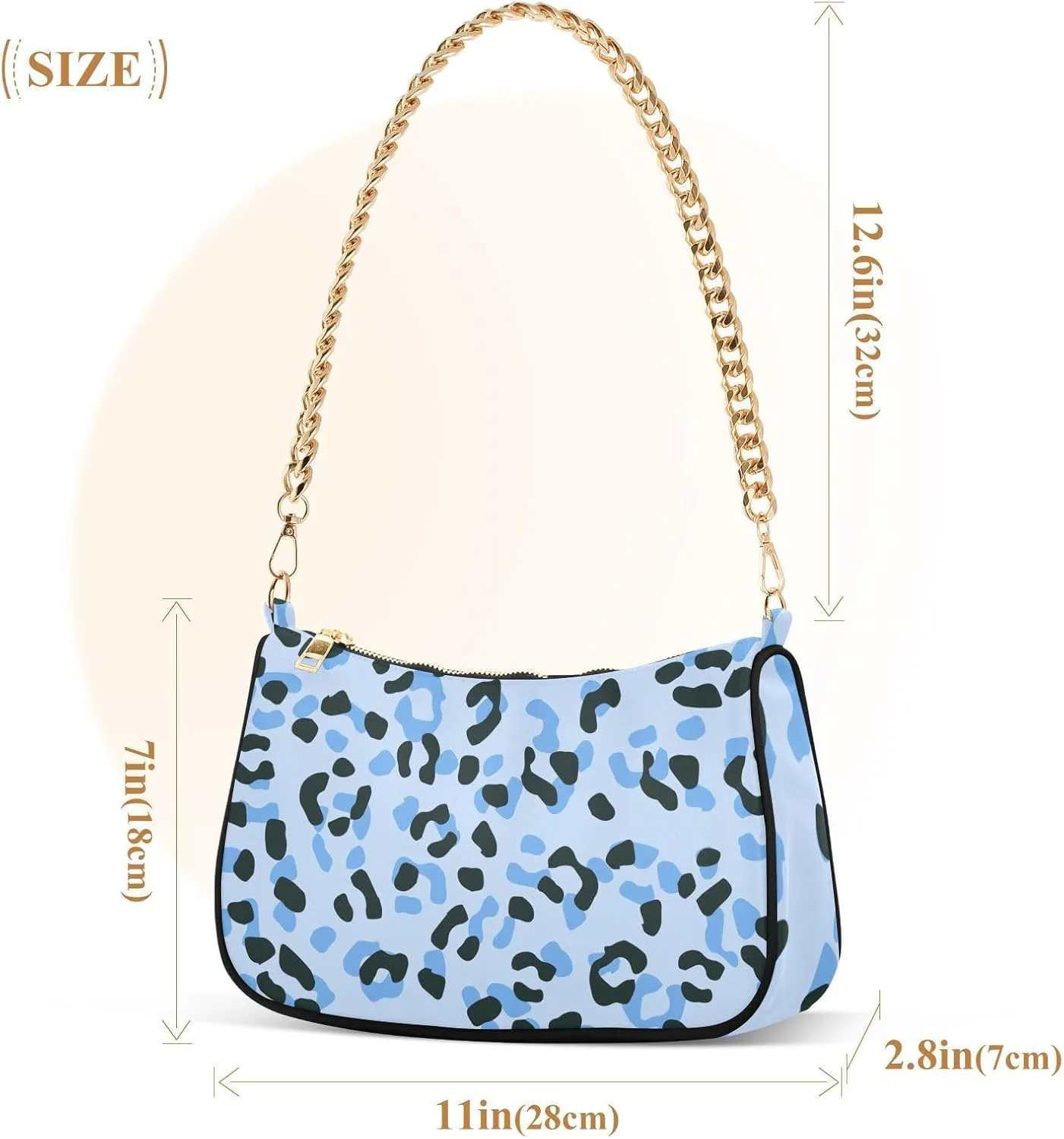Shoulder Bags for Women Small Clutch Purse with Zipper Closure can Hold a Cell Phone, Lipstick Multicolor 1