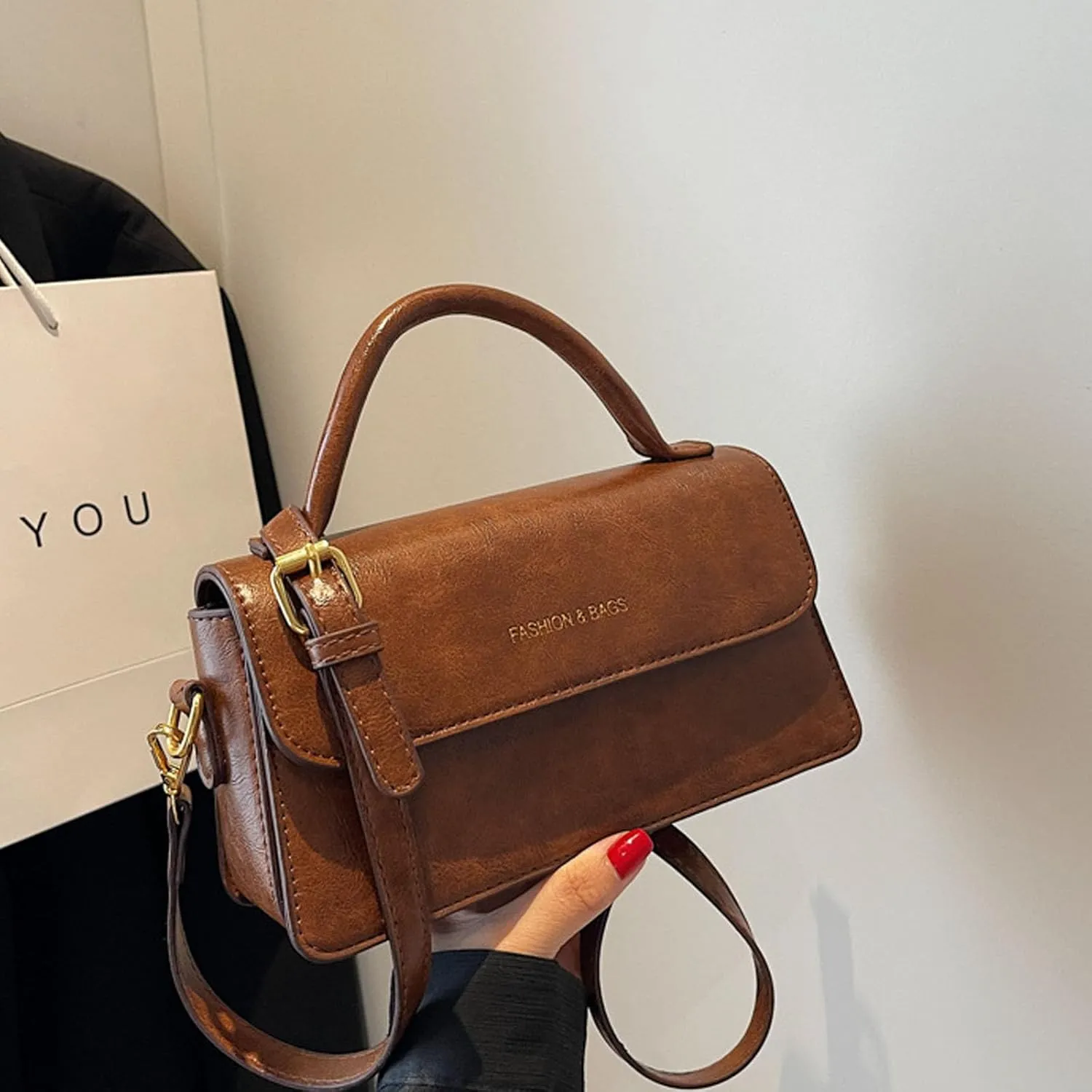 Shoulder Bags Retro Classic Purse Clutch Shoulder Simple HandBag with Zipper Closure Crossbody for Women