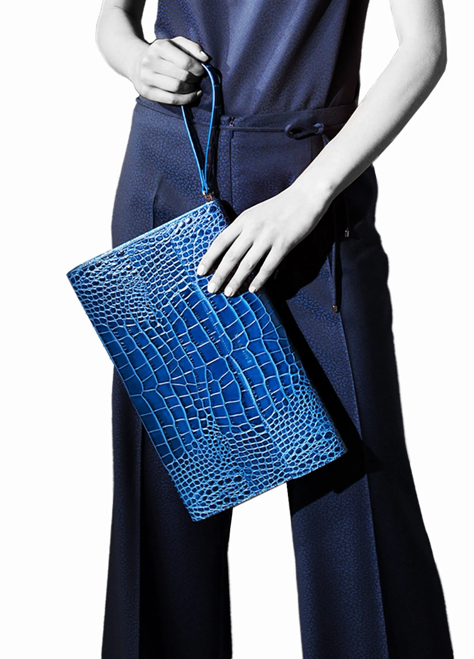 Single Handle Leather Clutch Bag