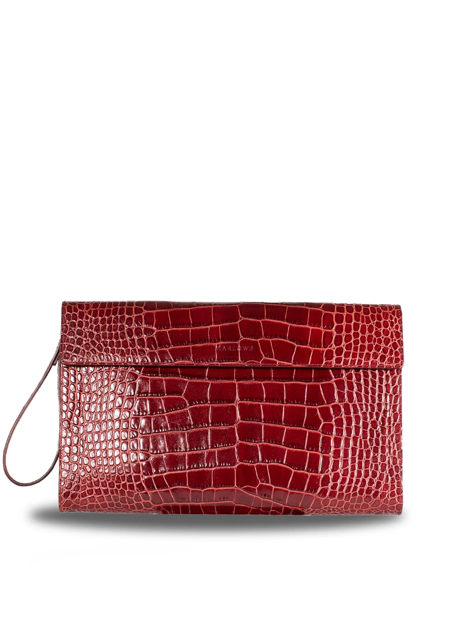 Single Handle Leather Clutch Bag