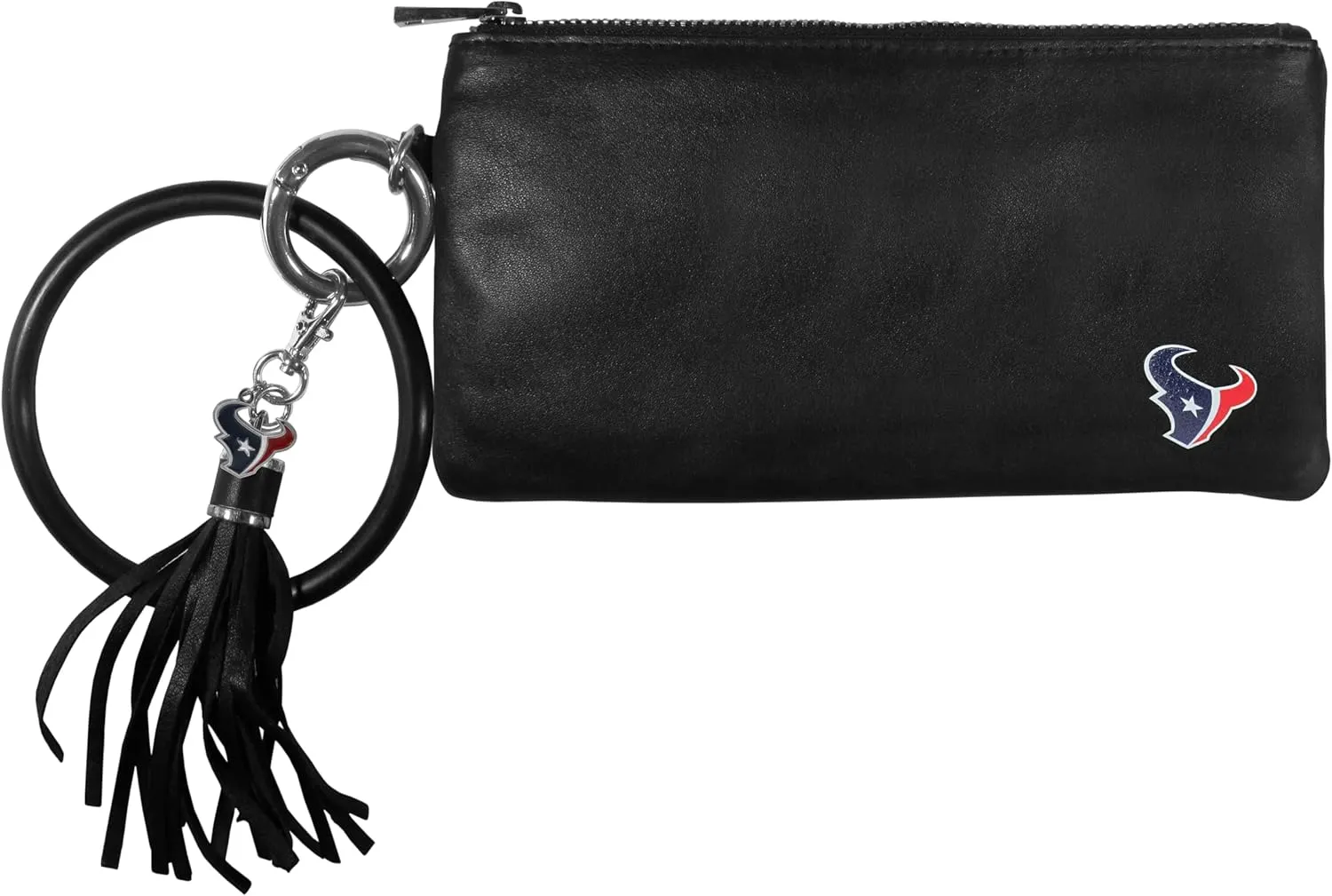 Siskiyou Sports Women's Houston Texans Leather Bracelet Wallet, Black, One Size
