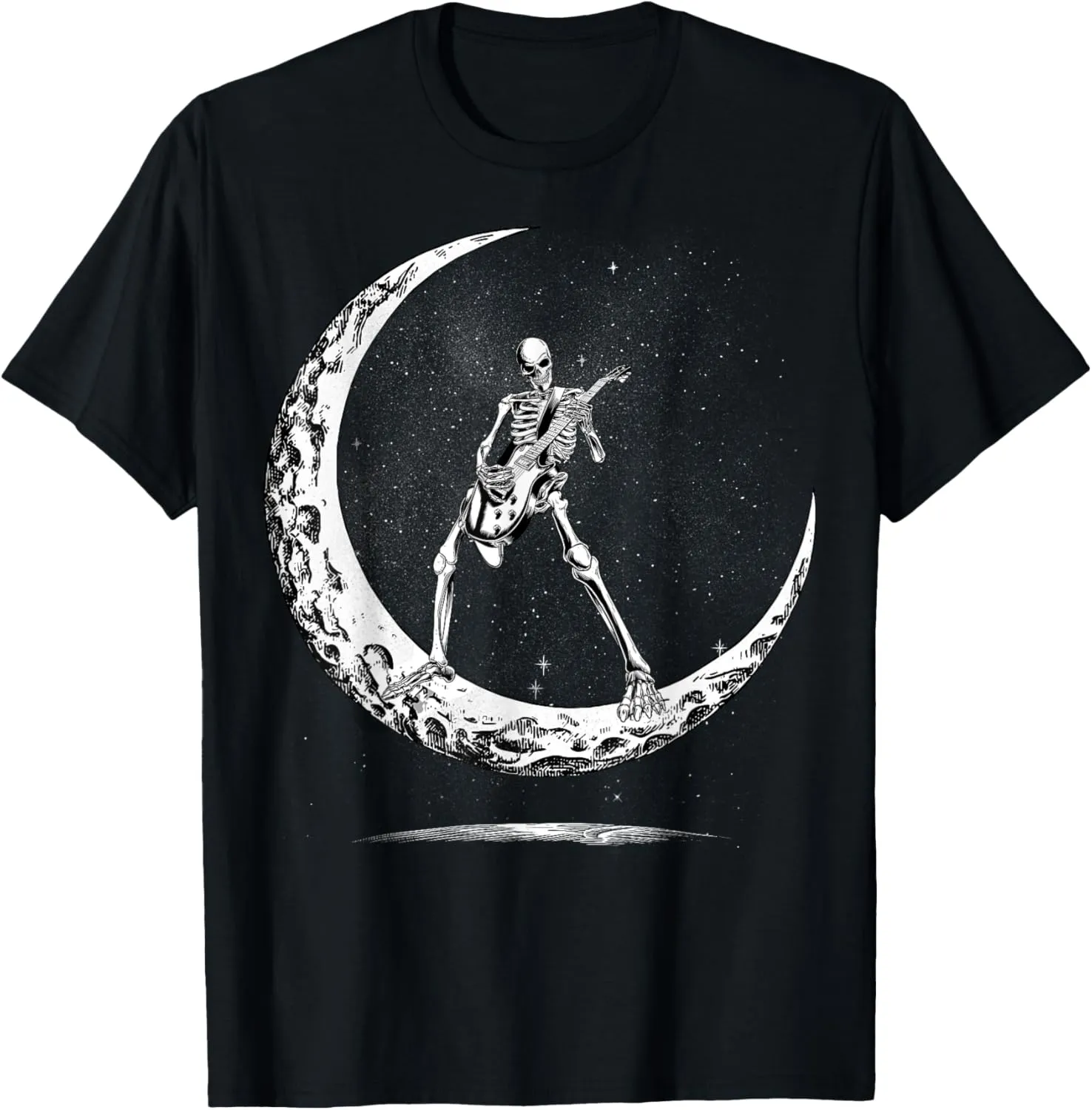 Skeleton Playing Guitar Rock And Roll Band For Men Kids T-Shirt