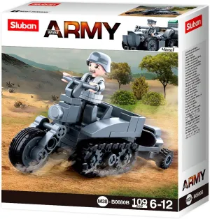 Sluban Klemmbausteine SL07171 WWII Mini Set Half Chain Force (109 Pieces) [B0680B] Play Set Clamp Building Blocks Soldiers with Play Figure Army WWI Colourful