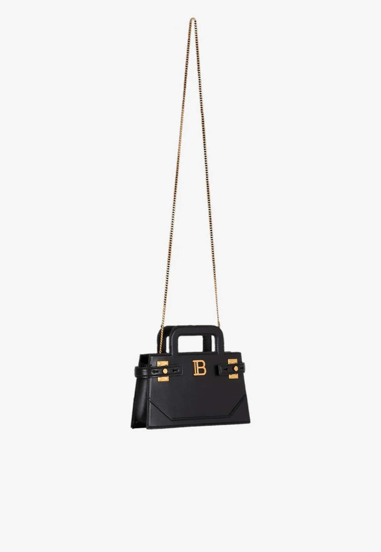 Small B-Buzz Leather Top Handle Bag