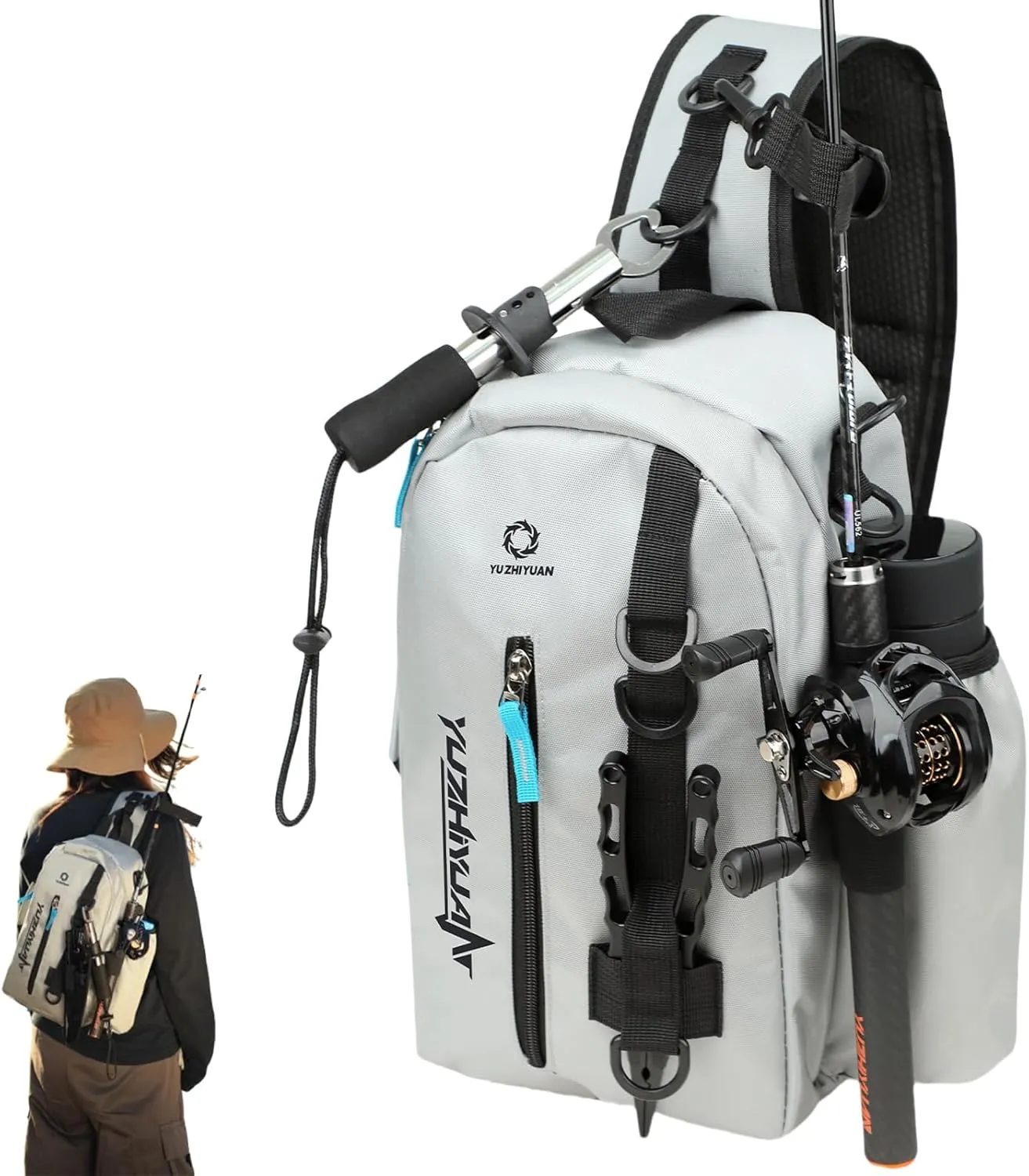 Small Fishing Bag with Rod Strap, Portable & Lightweight, Fish Small Tackle bag – Fits Tackle Boxes & Gear,Move Freely, Cast Smoothly - Fishing Gifts for Men