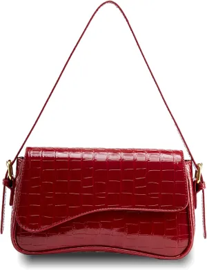Small Shoulder Bags,Crossbody Purses for Women Vegan Leather Handbag Clutch Hobo Purse with 2 Removable Straps