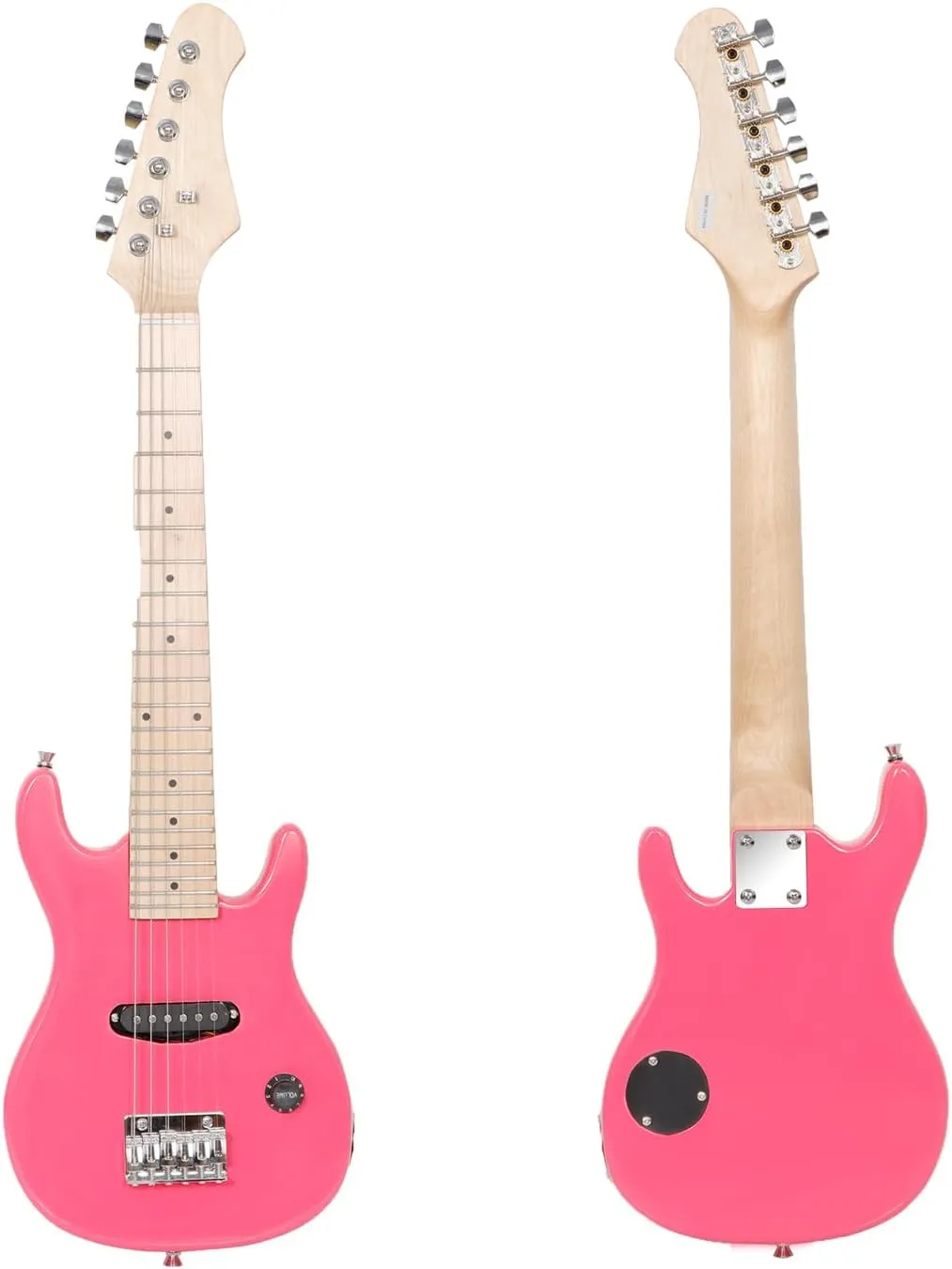 Smartxchoices 30" Inch Kids Electric Guitar with 5W Amp Cable Cord Pick Shoulder Strap Much More Guitar Combo Accessory Kit for Beginner Starter (Pink)