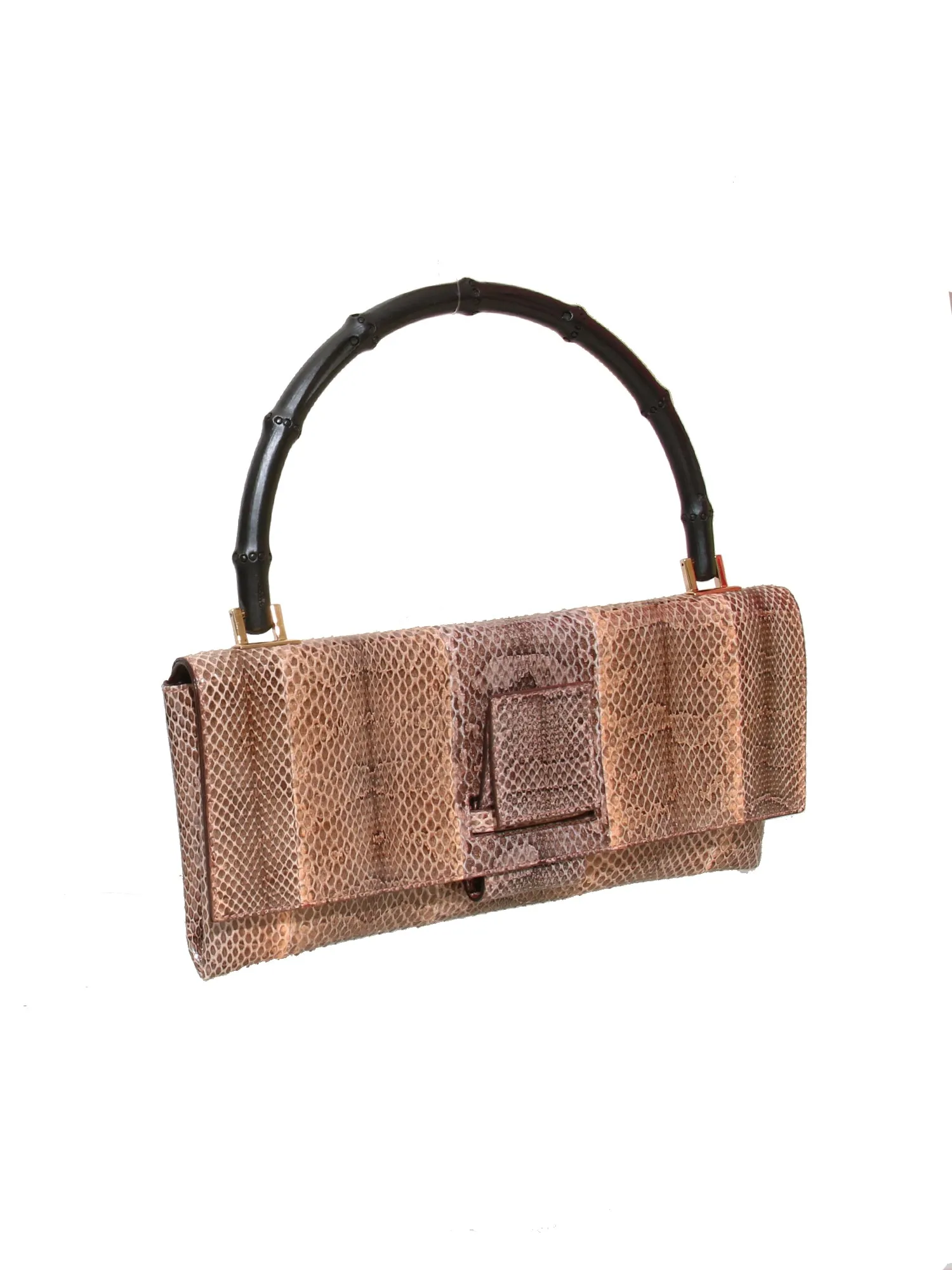 Snakeskin Bamboo Bag