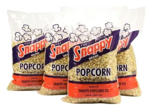 Snappy White Popcorn Kernels for Popping with Popcorn Machine, Air Popper or Stove Top, 2lb Bags, 4 Pack