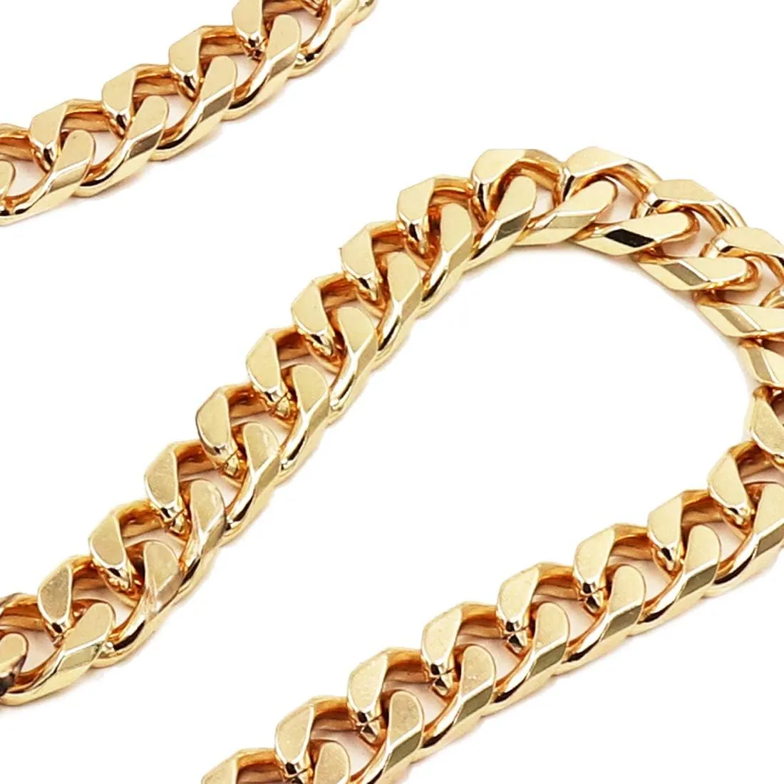 Soft Cut Curb Cuban Link wallet chain Swivel Trigger snap Biker Punk Key chain