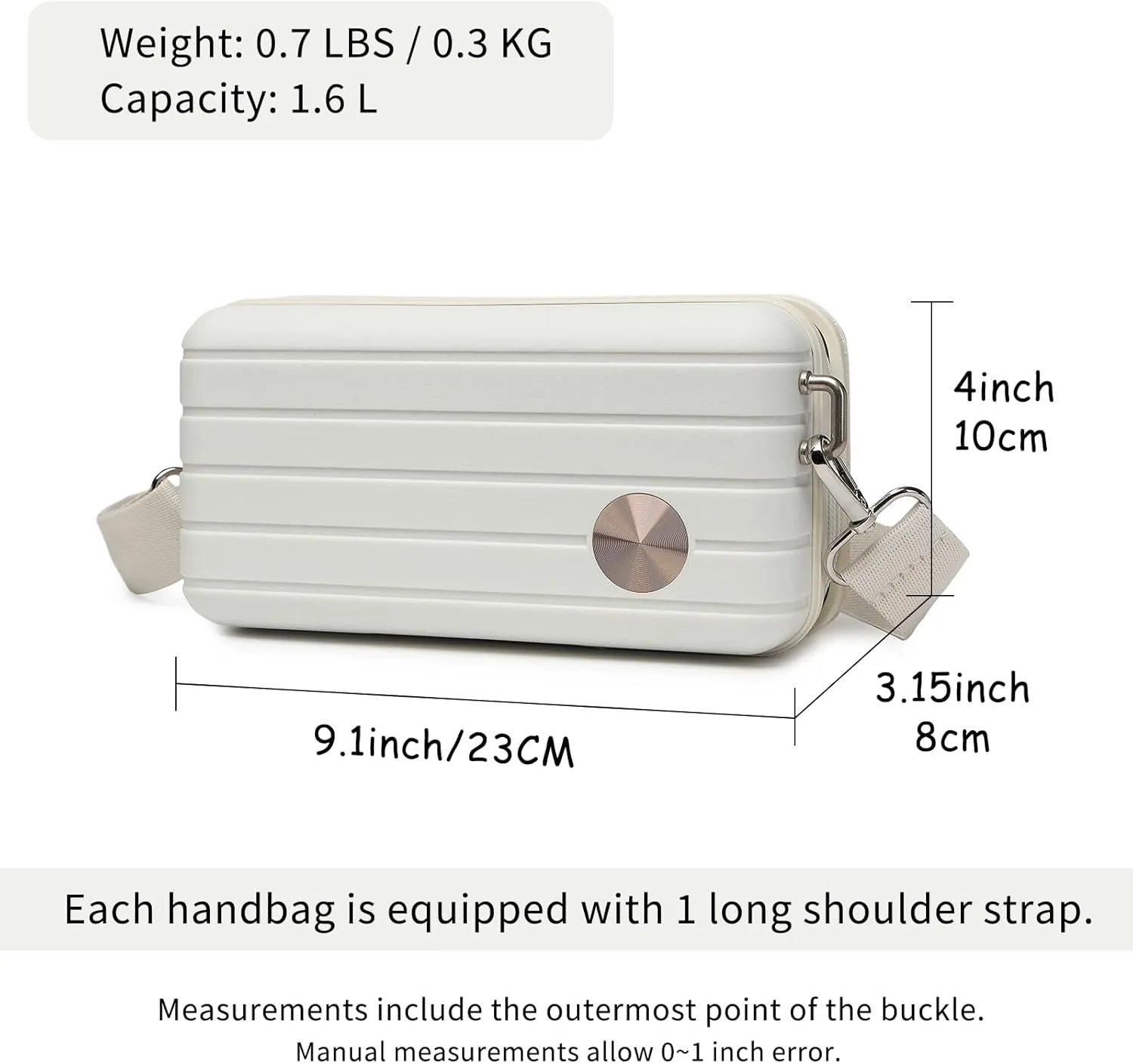 Somago Hard Shell Small Festival Handbag with Adjustable Strap, Crossbody Cell Phone Purse, 6 Inch Cosmetic Bag