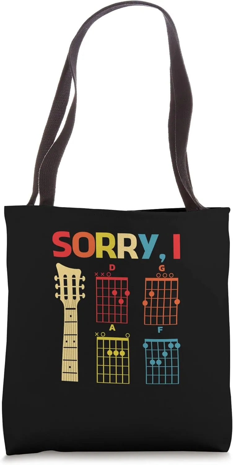 Sorry Funny Hidden Message Guitar Chords Don't Give As F-ck Tote Bag