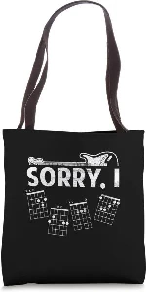 Sorry I-DGAF Funny Hidden Message Guitar Chords For Lover Tote Bag