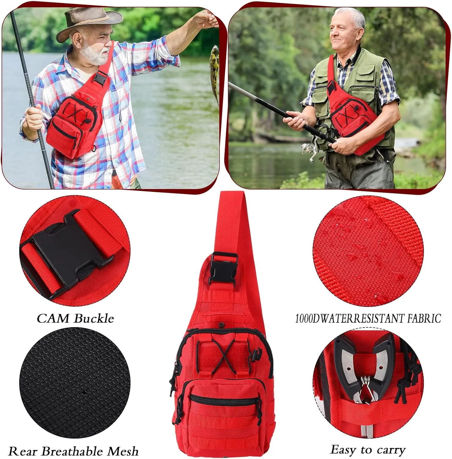 Sosation 134 Pcs Fishing Tool Kit Fishing Gear and Equipment for Men Adults, Include Hook Remover, Pliers Kit, Tackle Box with Tackle Included, Lures, Lip Gripper, Weigh Scale
