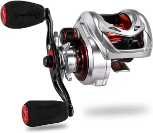 Sougayilang Baitcasting Reel – Lightweight Graphite Frame – 9   1 Anti-Reverse Ball Bearings, 8.0:1 High-Speed Gear Ratio Fishing Reel