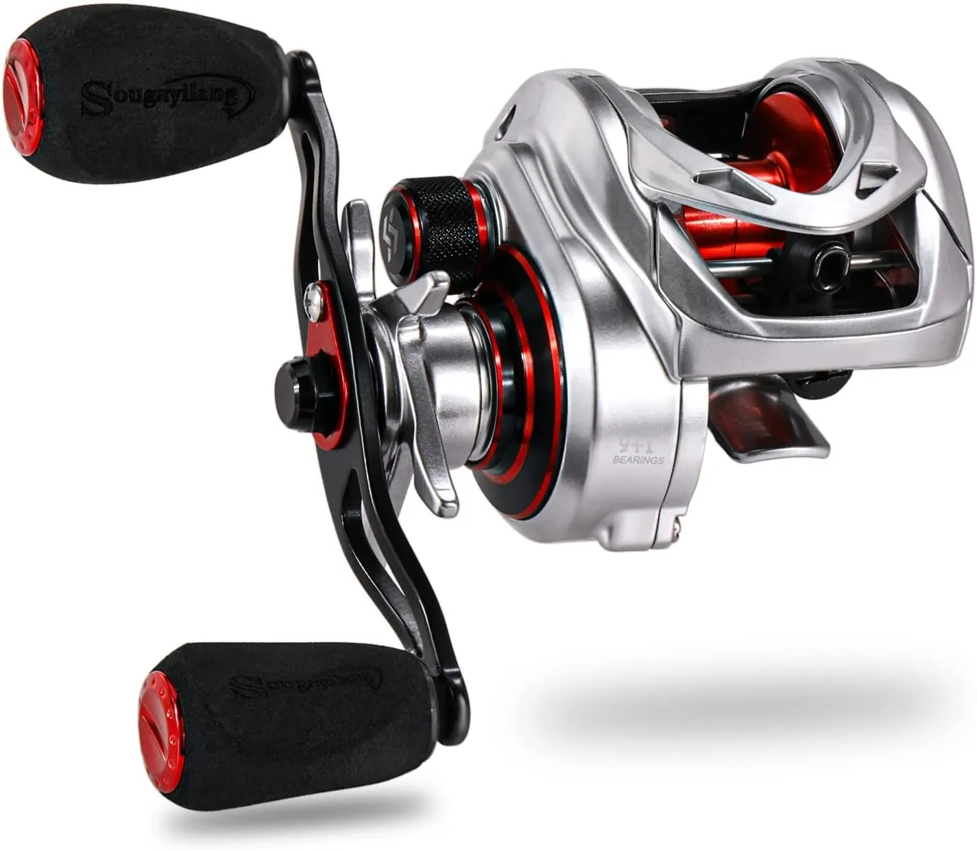 Sougayilang Baitcasting Reel – Lightweight Graphite Frame – 9   1 Anti-Reverse Ball Bearings, 8.0:1 High-Speed Gear Ratio Fishing Reel