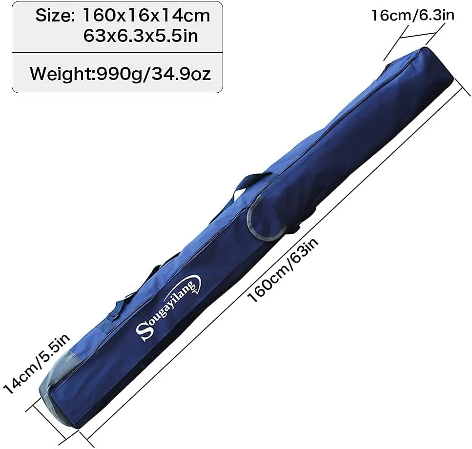 Sougayilang Fishing Rod Case Organizer Pole Storage Bag Fishing Rod and Reel Carrier Organizer for Travel