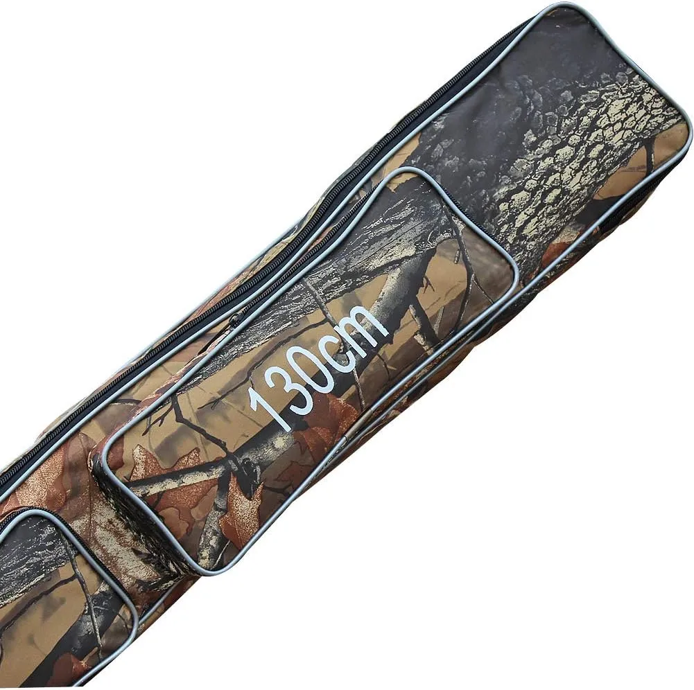 Sougayilang Folding Fishing Rod Case Organizer Pole Storage Bag Rod Reel Tackle Carrier Fishing Rod Bag Fishing Case