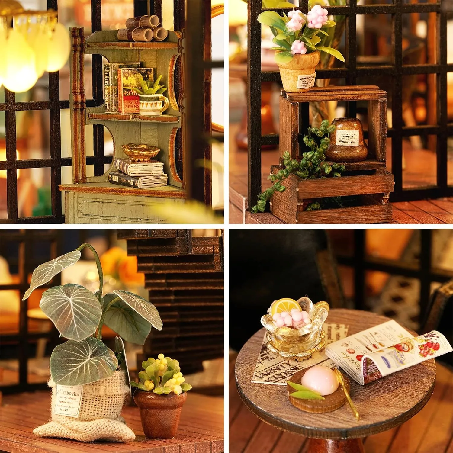 Spilay DIY Miniature Dollhouse Wooden Furniture Kit,Handmade Mini Modern Villa Model with Dust Cover and Music Box,1:24 Scale Creative Doll House Toys Best Birthday Gift for Friend Adult Lover LV001