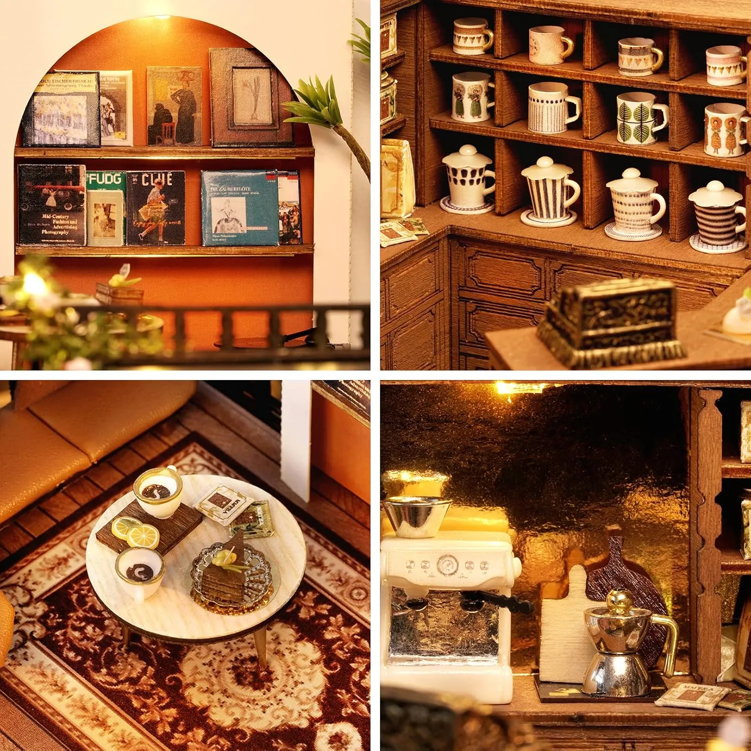 Spilay DIY Miniature Dollhouse Wooden Furniture Kit,Handmade Mini Modern Villa Model with Dust Cover and Music Box,1:24 Scale Creative Doll House Toys Best Birthday Gift for Friend Adult Lover LV001