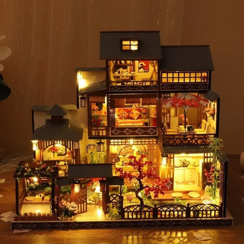 Spring Courtyard - Japanese House- DIY Miniature Dollhouse Kit
