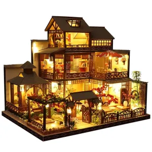 Spring Courtyard - Japanese House- DIY Miniature Dollhouse Kit