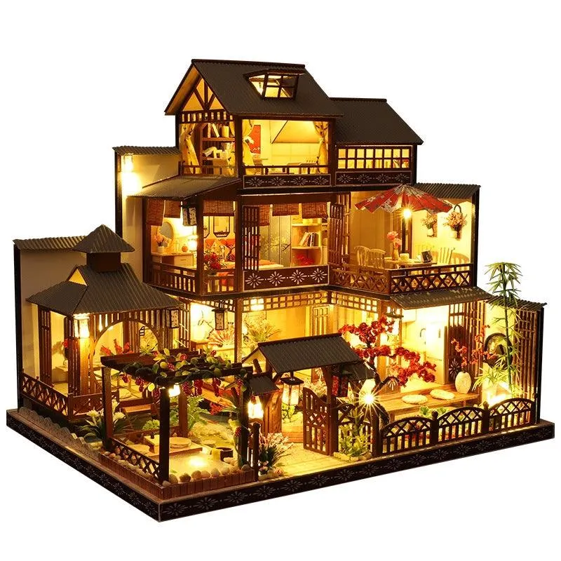Spring Courtyard - Japanese House- DIY Miniature Dollhouse Kit