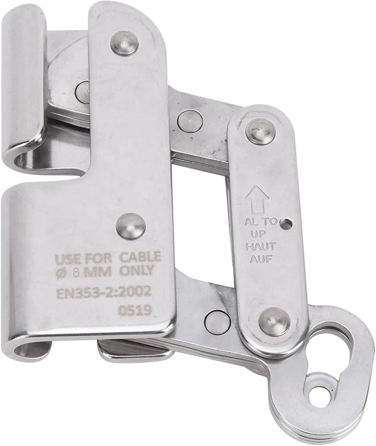 Stainless Steel Climbing Tool,Self-Locking Device for Climbing,Anti-Fall Self-Locking Equipment for Climbing Safety and Fall Arrest,Self Locking Rope Grab