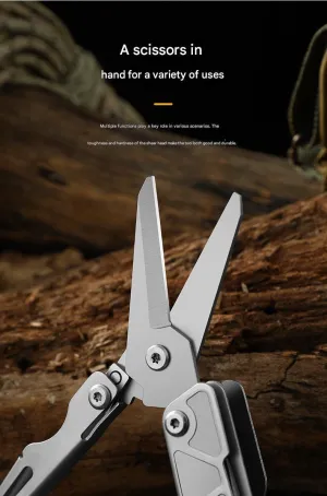Stainless Steel Multi-Purpose Knife Mini Scissors Outdoor Camping Pocket Tool Folding Knife Multi-Tool Household Scissors