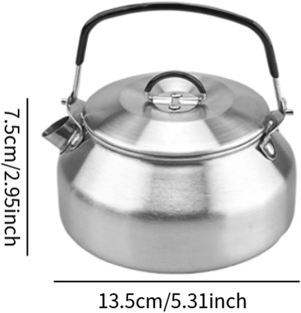 Stainless Steel Tea Kettle Camping Teapot Picnic Teapot Coffee and Tea Kettle Tea Brew Pot for Picnics Picnic Road Trip