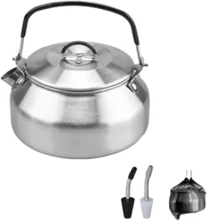 Stainless Steel Tea Kettle Camping Teapot Picnic Teapot Coffee and Tea Kettle Tea Brew Pot for Picnics Picnic Road Trip