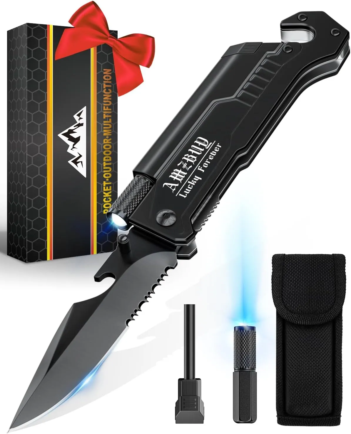 Stocking Stuffers for Men Dad Gifts 7-In-1 Multi Tool Camping Fishing Multitool Gadgets Birthday Christmas Gift for Women Adults Him Boyfriend Husband