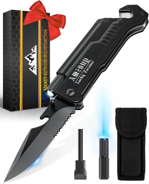Stocking Stuffers for Men Dad Gifts 7-In-1 Multi Tool Camping Fishing Multitool Gadgets Birthday Christmas Gift for Women Adults Him Boyfriend Husband