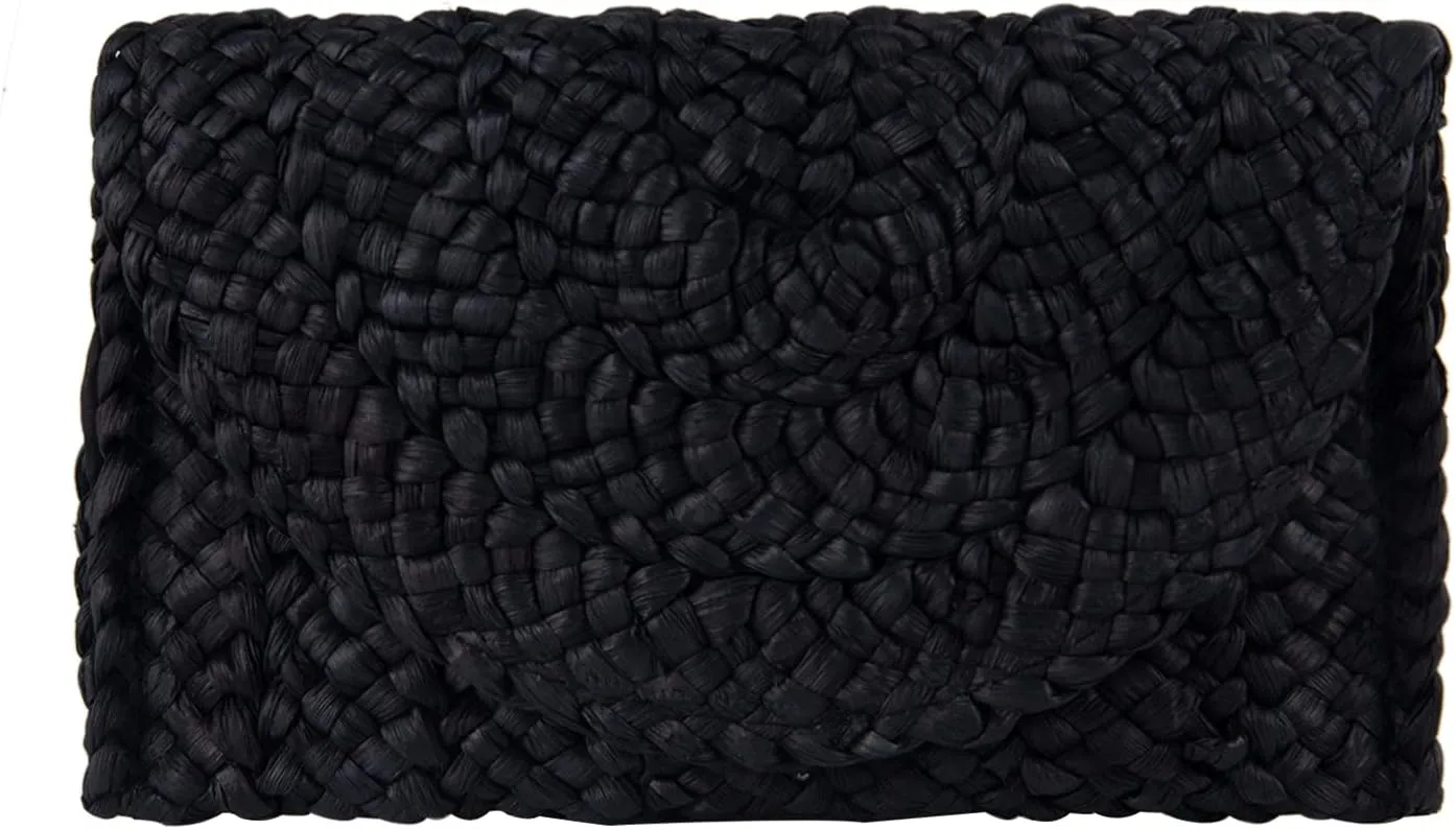 Straw Clutch Purses for Women Summer Beach Bags Envelope Woven Clutch Handbags
