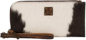 STS Ranchwear Womens Clutch Distressed Brown Cowhide Clutch Bag