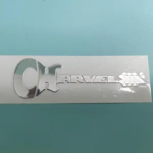 Suitable for Charvel Guitar Head Logo - Metal Tags, DIY Electric Guitar Logo Stickers, UV Stickers, Tear Off Film (Silver)
