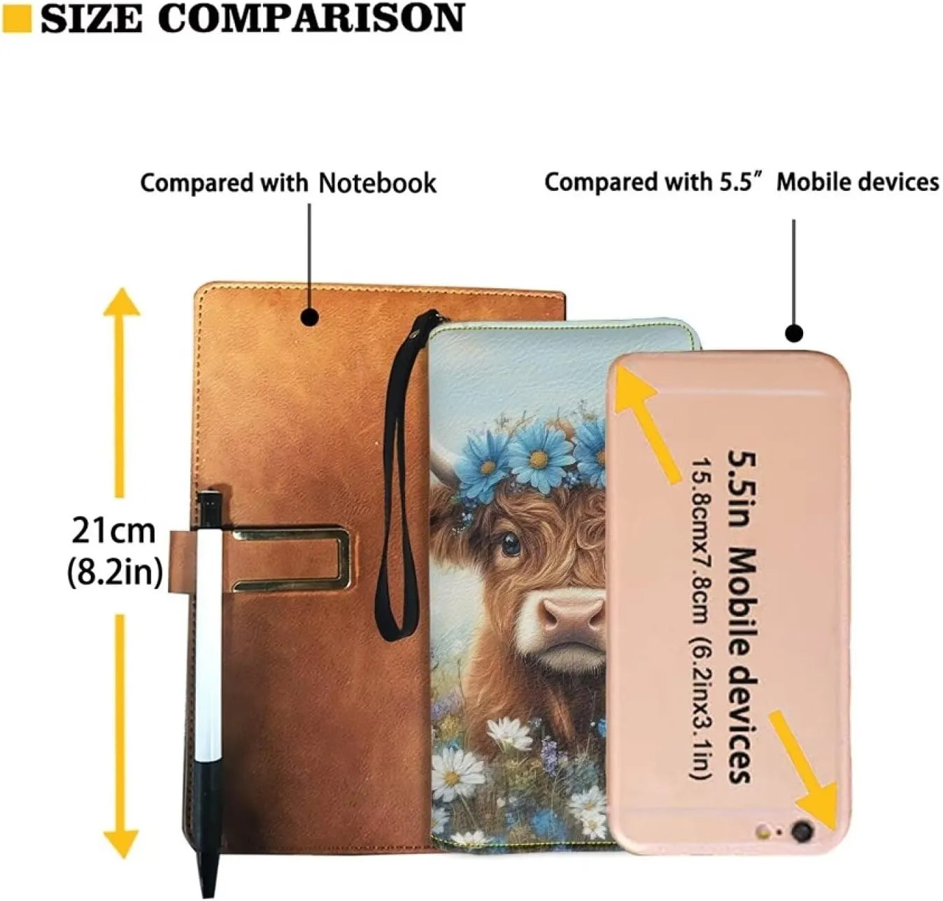 Sunflower Wallet for Women Around Zipper Long Purse Travel Clutch Bag