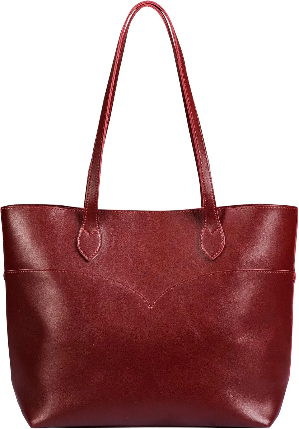 SUNLIGHT LEAVES Tote Bag For Women Vegan Leather Simple Vintage Shoulder Retro Handbag Classic A4 Purse