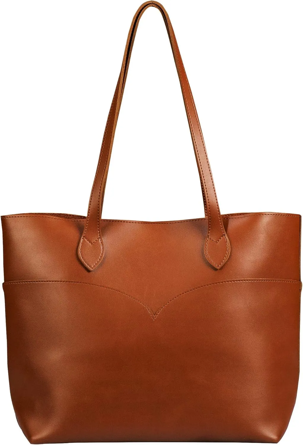 SUNLIGHT LEAVES Tote Bag For Women Vegan Leather Simple Vintage Shoulder Retro Handbag Classic A4 Purse