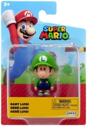 SUPER MARIO 2.5 inch Mini Action Figure - Baby Luigi - Packaging May Vary Collectable Toy