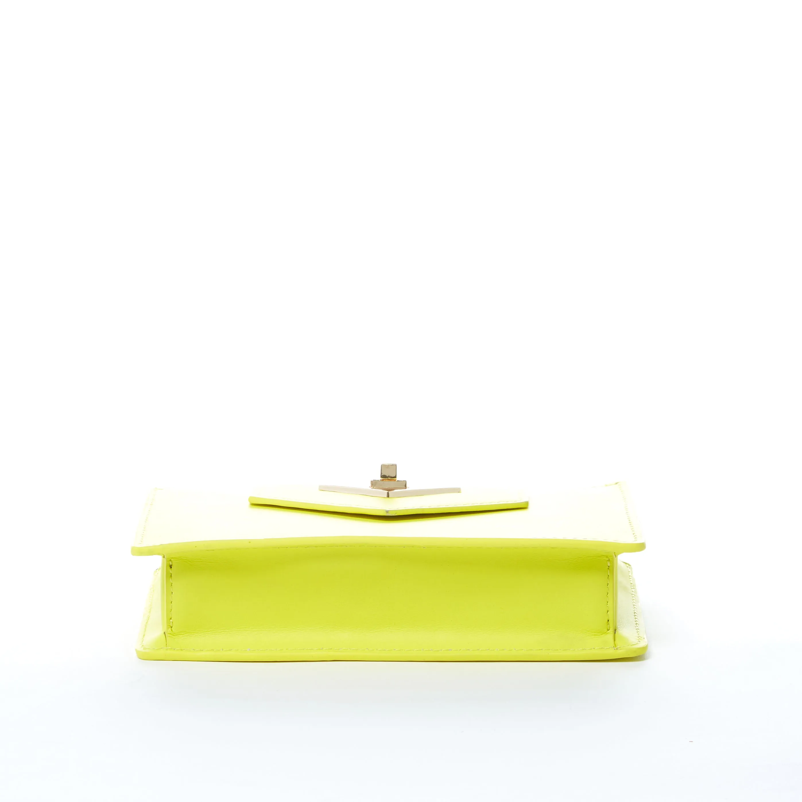 SUSU Bright Yellow Mini Crossbody Purse Chain Strap Leather Wristlet Women's Handbag