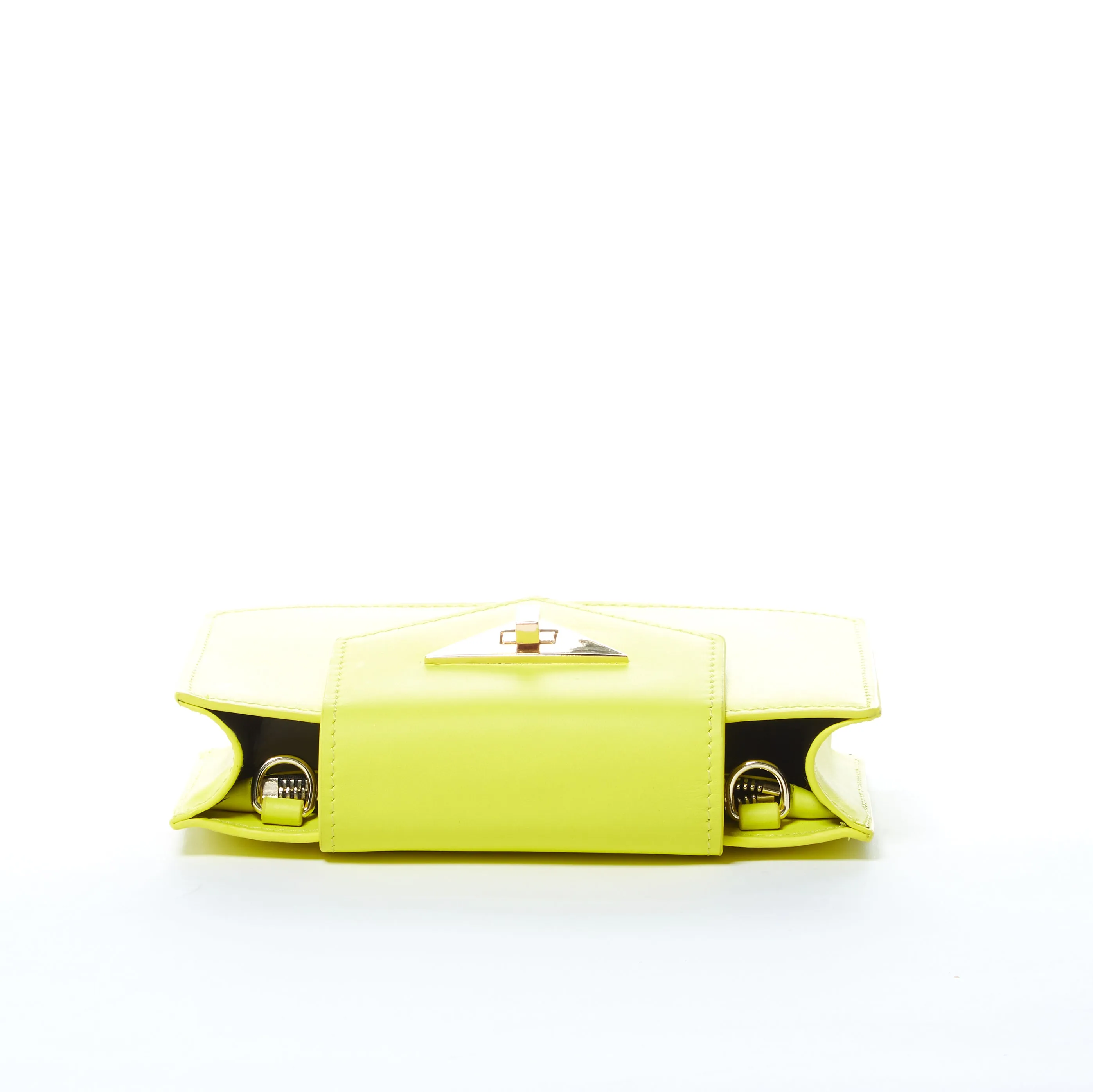 SUSU Bright Yellow Mini Crossbody Purse Chain Strap Leather Wristlet Women's Handbag