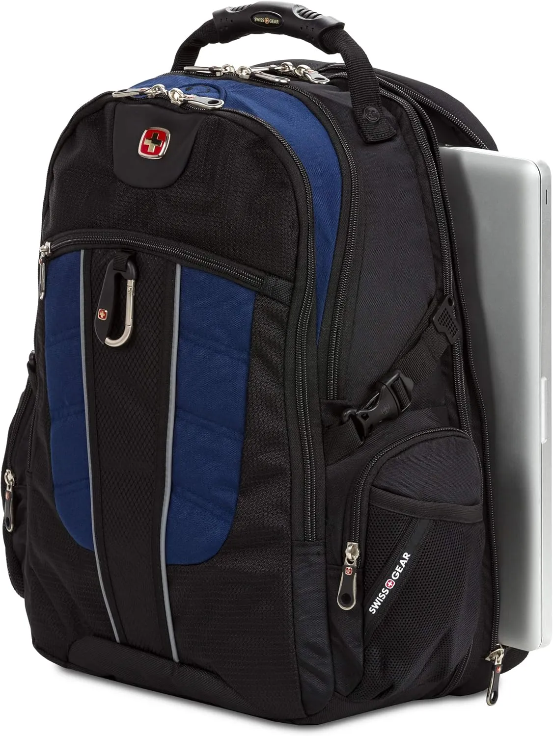 SWISSGEAR 1753 ScanSmart Laptop Backpack. Abrasion-Resistant & Travel-Friendly Laptop Backpack (Black/Navy)