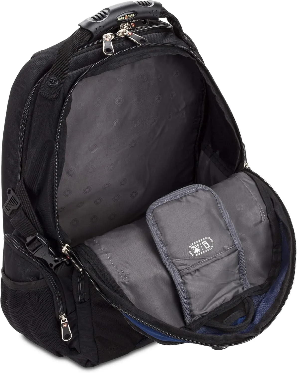 SWISSGEAR 1753 ScanSmart Laptop Backpack. Abrasion-Resistant & Travel-Friendly Laptop Backpack (Black/Navy)