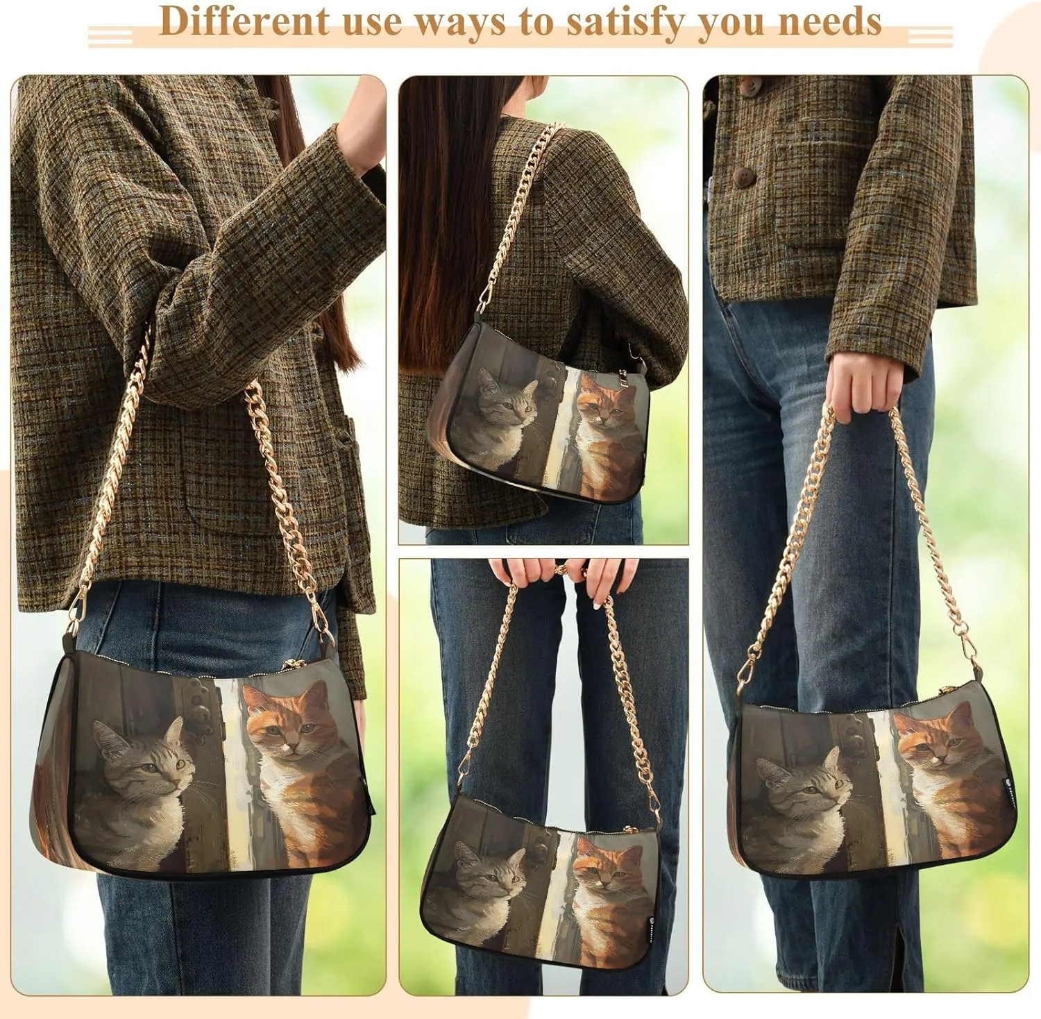 Teddy Bear Riding Bike Cute Clutch Purses for Women, Crossbody Travel Bags for Women