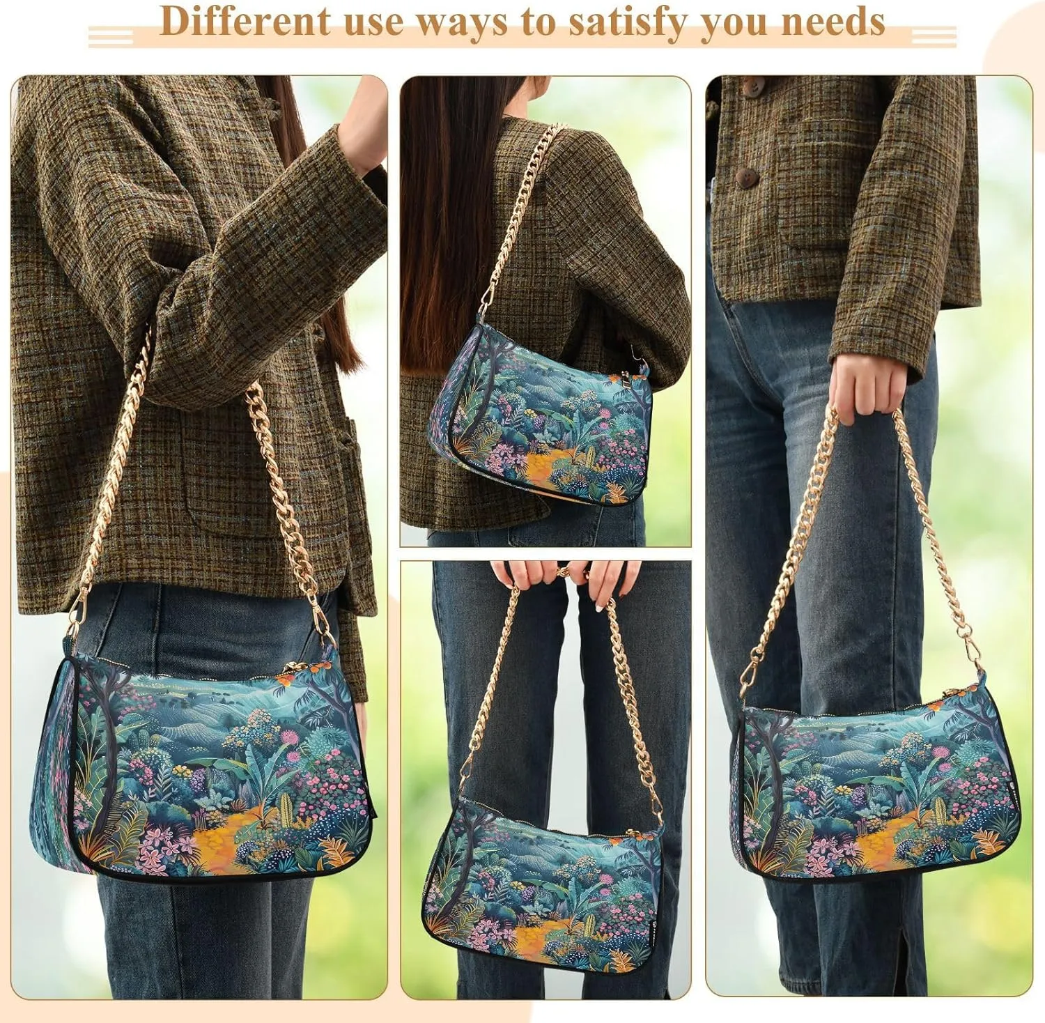 Teddy Bear Riding Bike Cute Clutch Purses for Women, Crossbody Travel Bags for Women